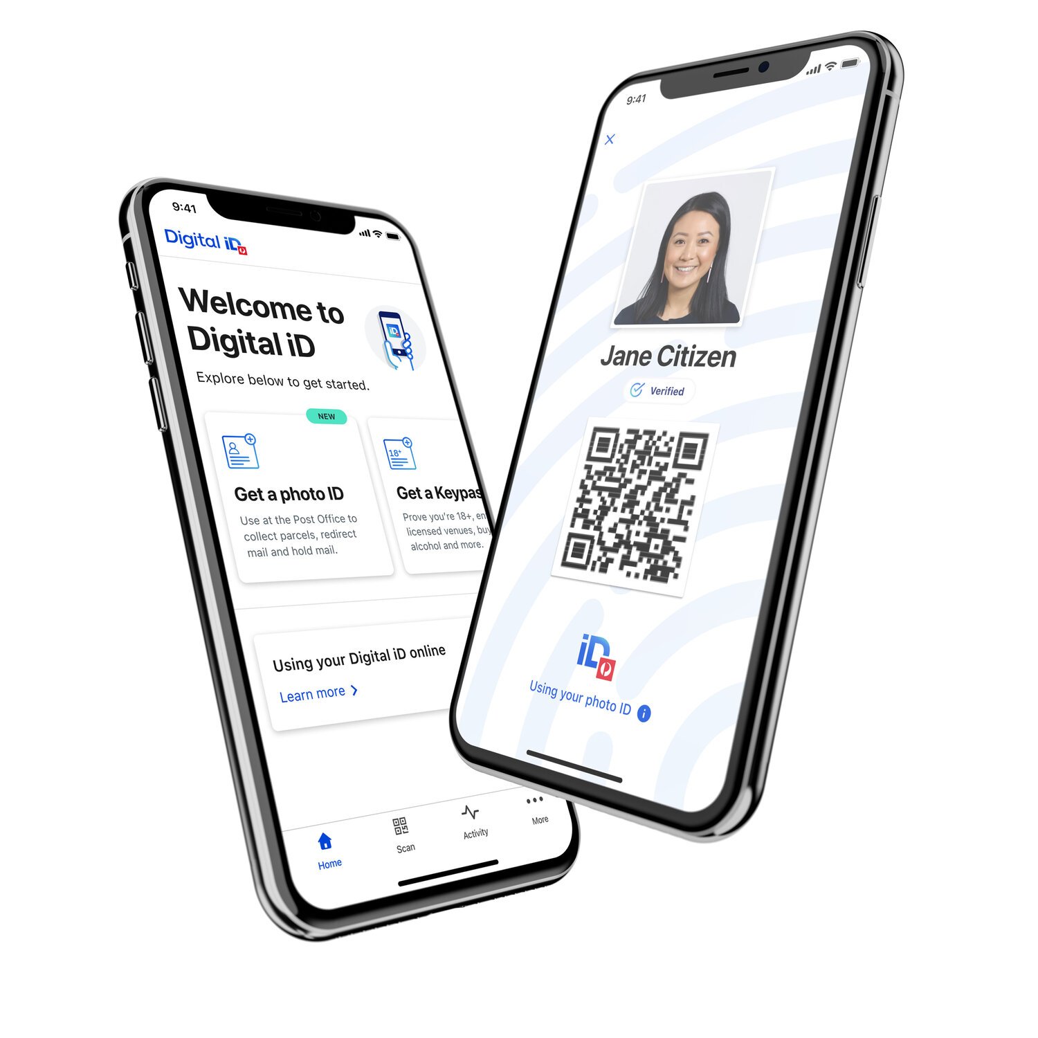 Digital iD mobile screens