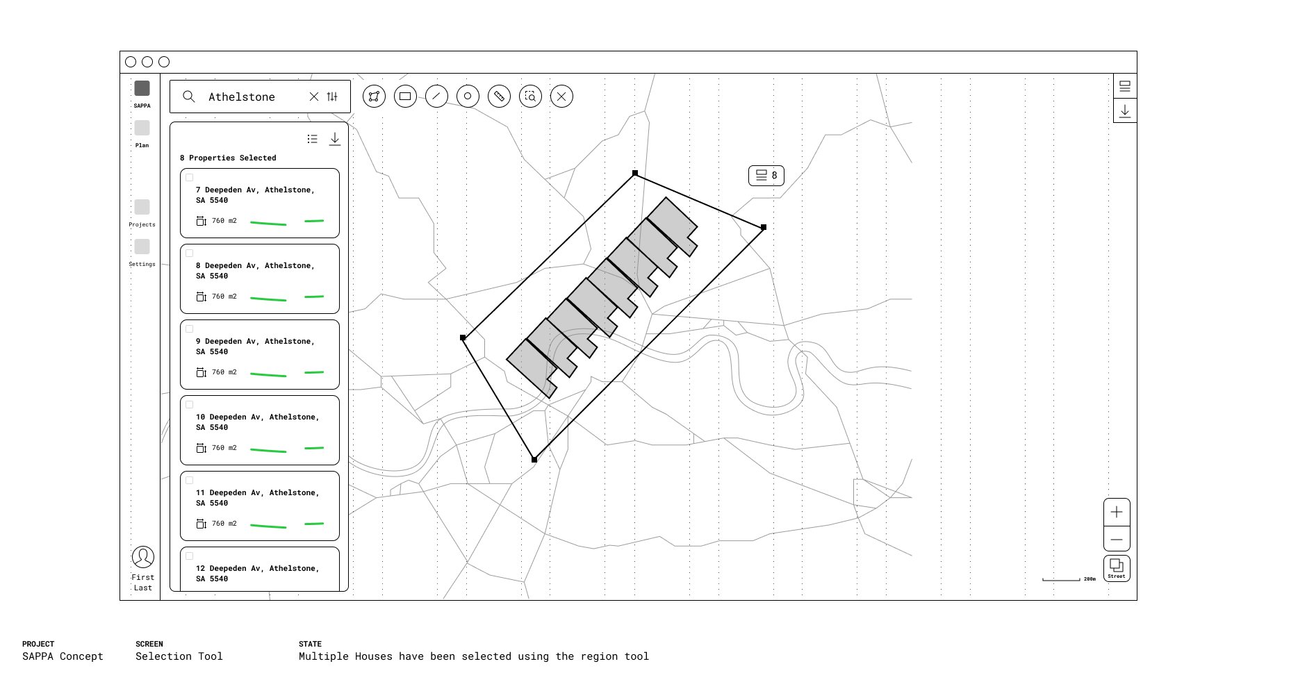 PlanSA prototype on laptop