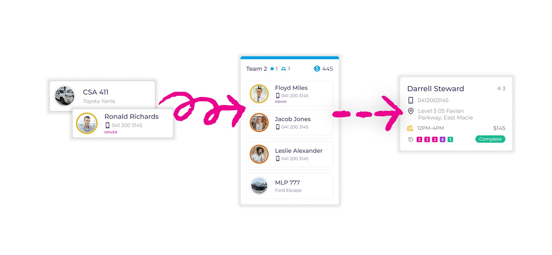 Team builder interface