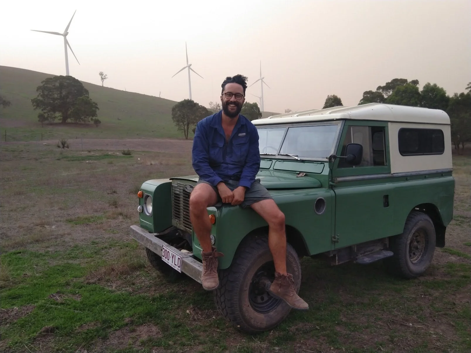 Me rescuing a soon-to-be EV Land Rover series II